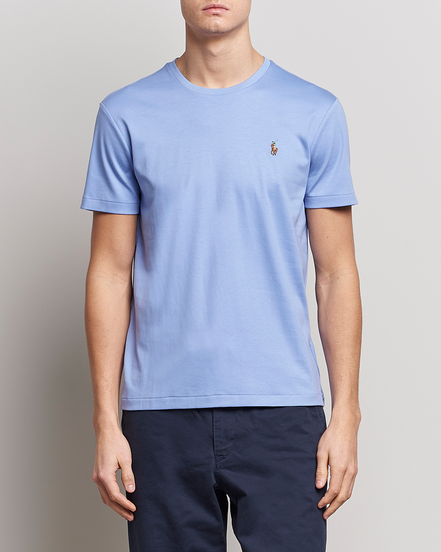 Heren | T-shirts | Polo Ralph Lauren | Luxury Pima Cotton Crew Neck T-Shirt Lafayette Blue