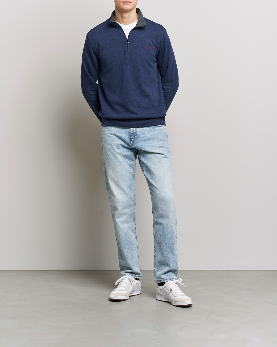 Heren | Truien | Polo Ralph Lauren | Double Knit Half-Zip Sweater Spring Navy Heather