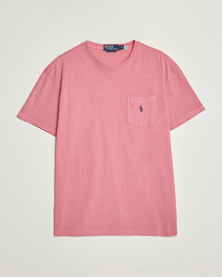 Heren | T-shirts | Polo Ralph Lauren | Cotton/Linen Crew Neck T-Shirt Desert Rose