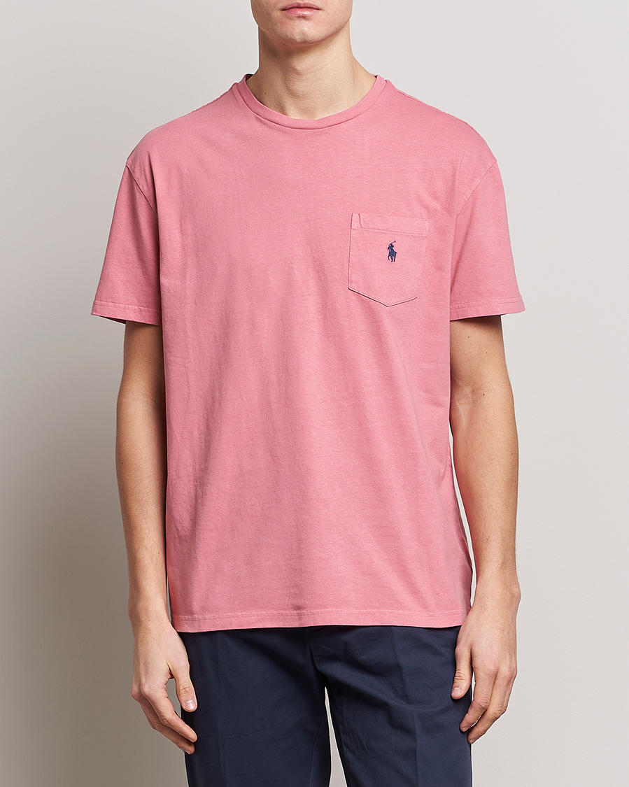 Heren | T-shirts | Polo Ralph Lauren | Cotton/Linen Crew Neck T-Shirt Desert Rose