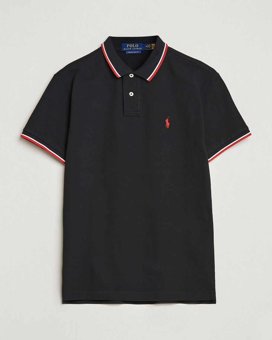 Heren | Polo's | Polo Ralph Lauren | Custom Slim Fit Tipped Polo Black