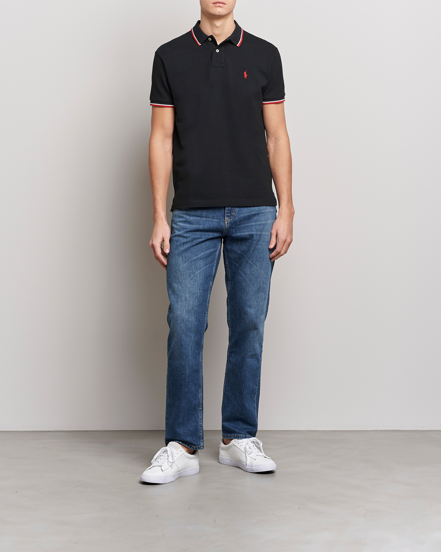 Heren | Polo's | Polo Ralph Lauren | Custom Slim Fit Tipped Polo Black