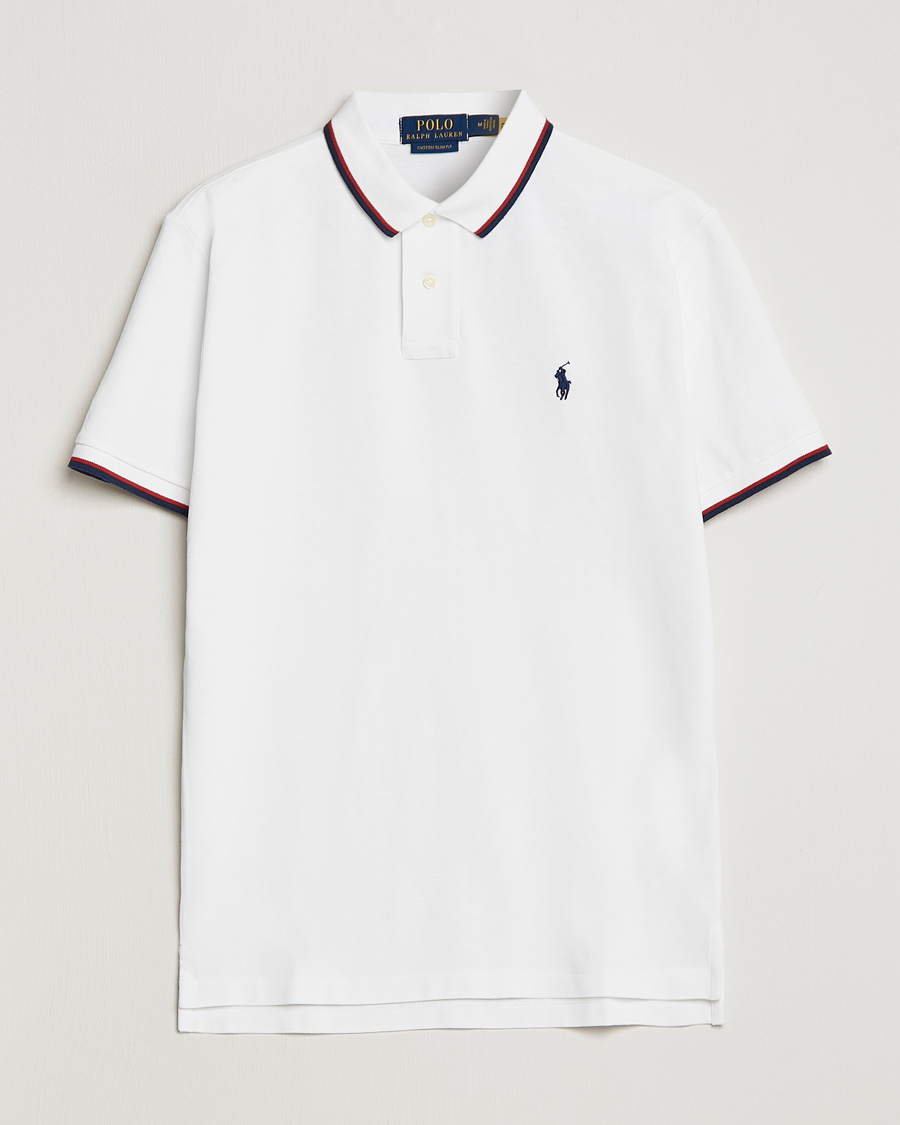 Heren | Polo's | Polo Ralph Lauren | Custom Slim Fit Tipped Polo White