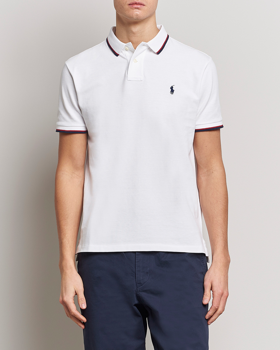 Heren | Polo's | Polo Ralph Lauren | Custom Slim Fit Tipped Polo White