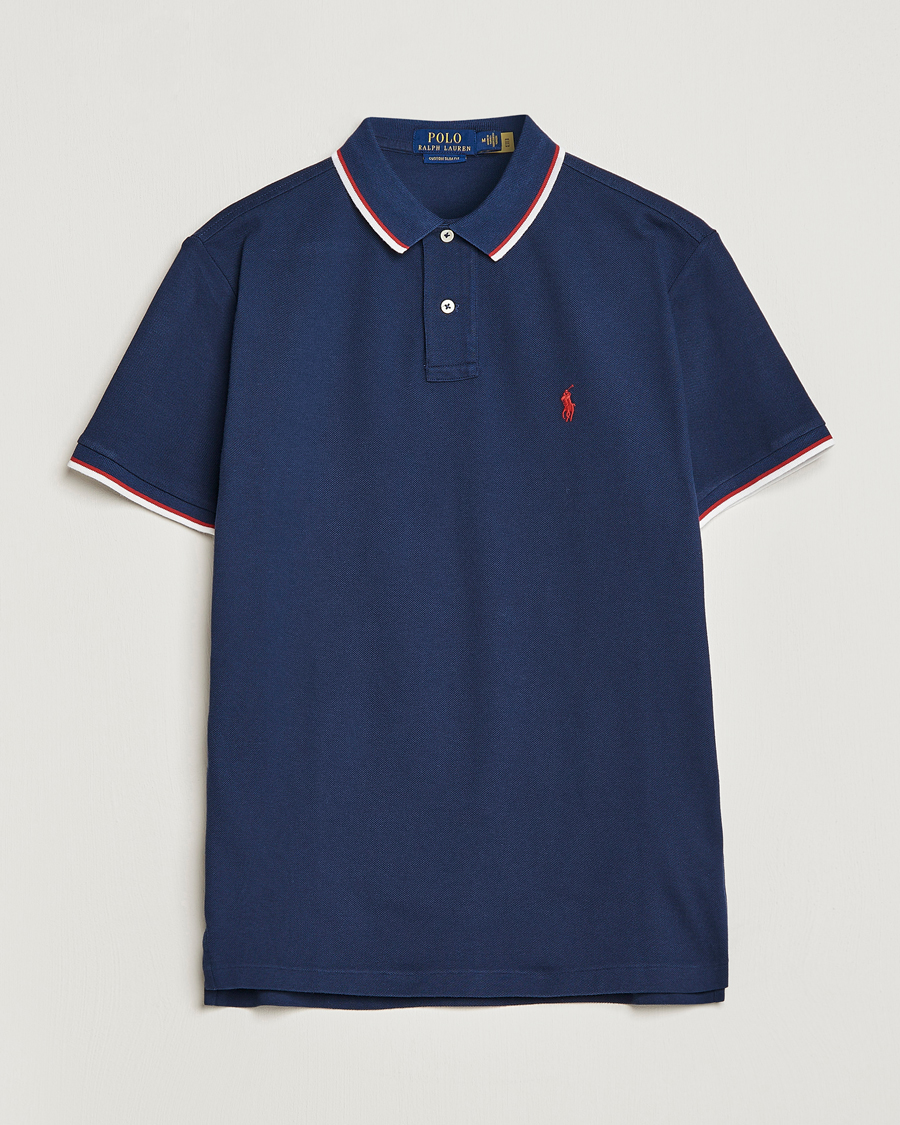 Heren | Polo's | Polo Ralph Lauren | Custom Slim Fit Tipped Polo Newport Navy