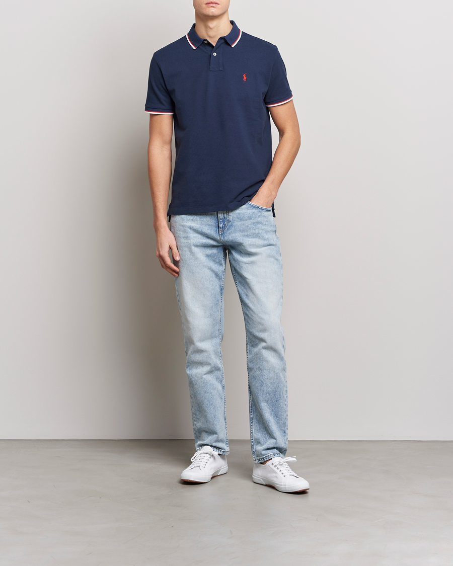 Heren | Polo's | Polo Ralph Lauren | Custom Slim Fit Tipped Polo Newport Navy