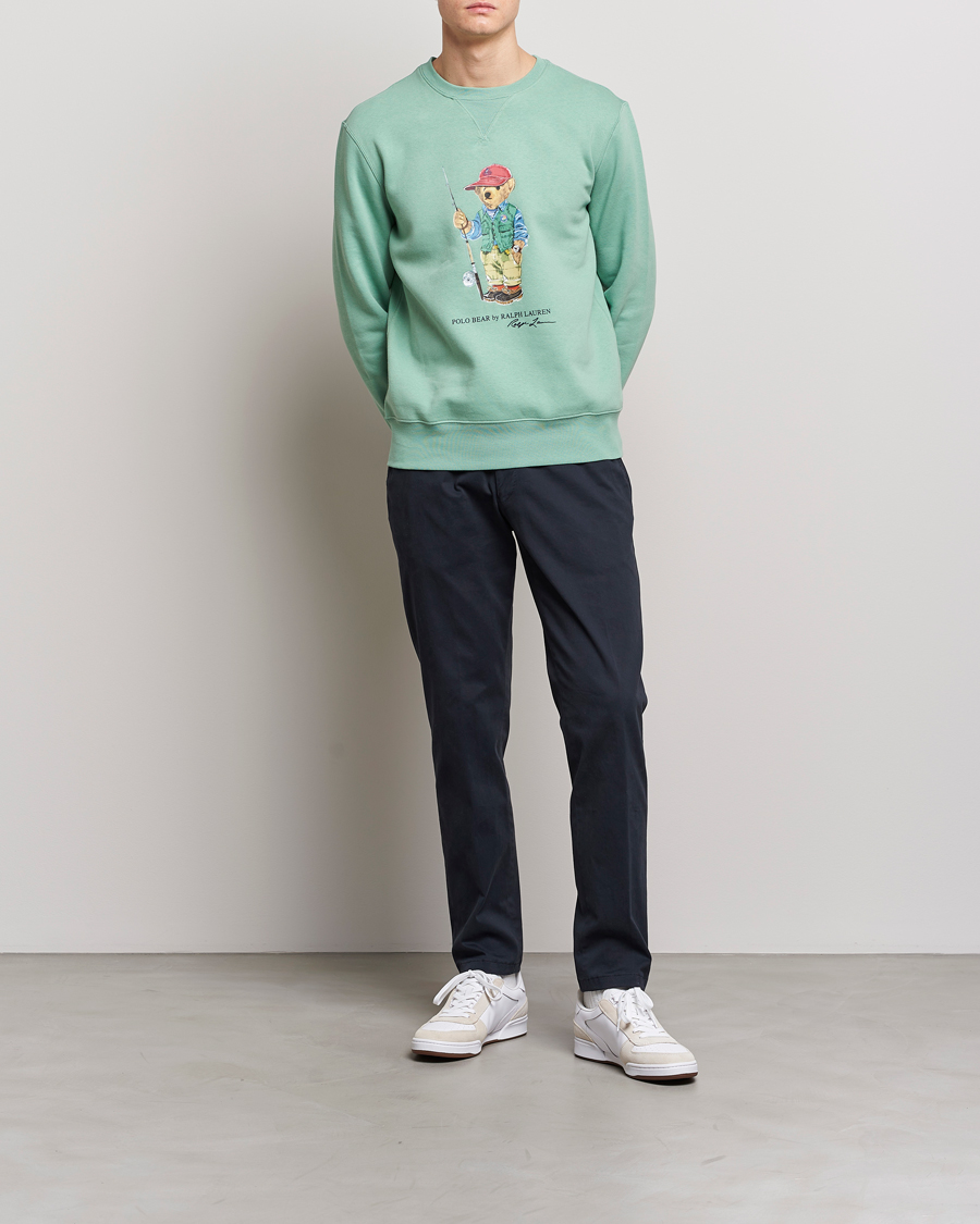 Heren | Truien | Polo Ralph Lauren | Printed Fishing Bear Crew Neck Sweatshirt Faded Mint