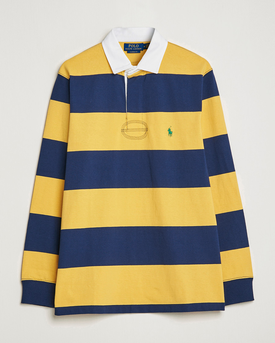 Heren | Truien | Polo Ralph Lauren | Jersey Striped Rugger Yellow/Navy