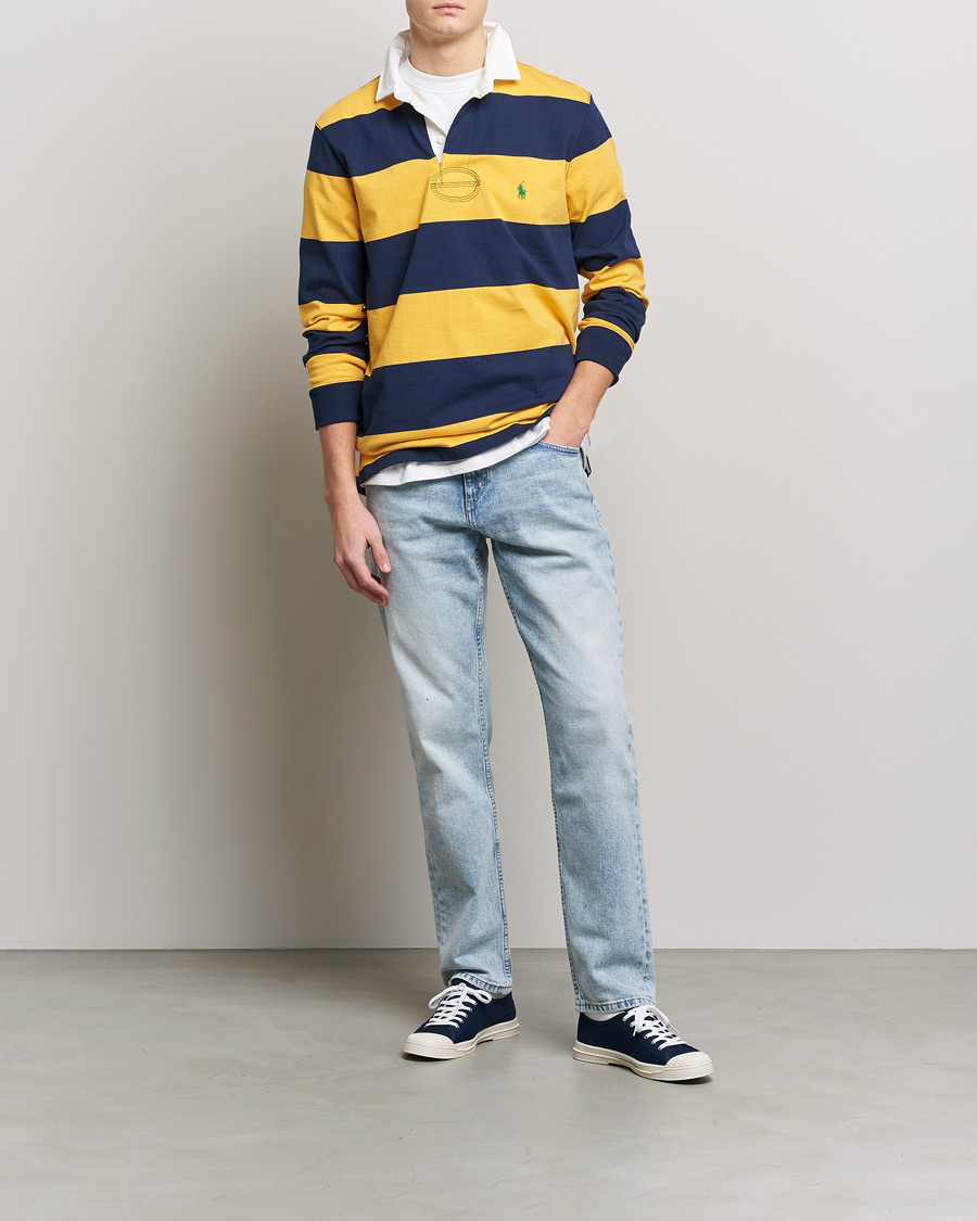 Heren | Truien | Polo Ralph Lauren | Jersey Striped Rugger Yellow/Navy
