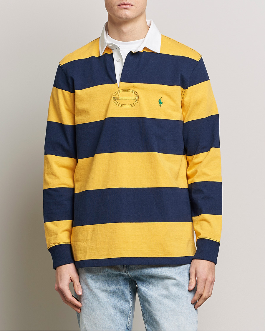 Heren | Truien | Polo Ralph Lauren | Jersey Striped Rugger Yellow/Navy