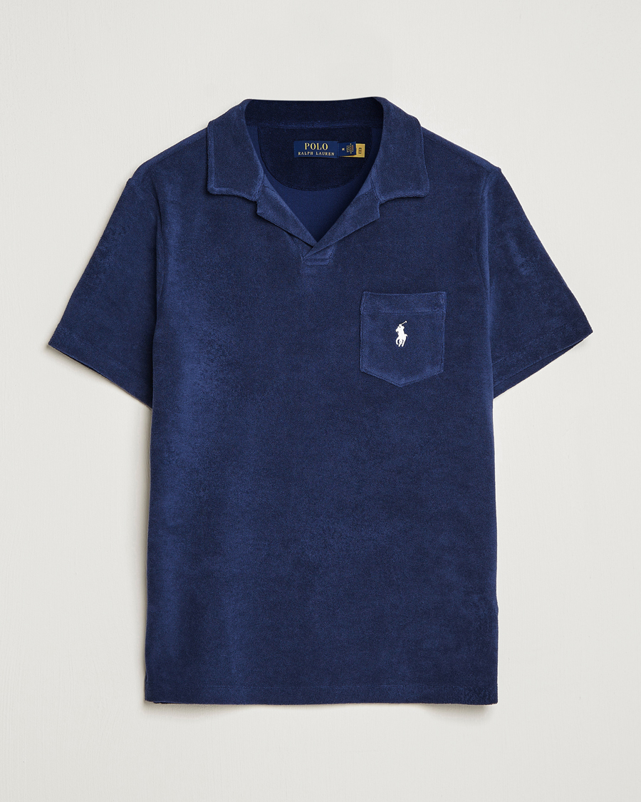 Heren |  | Polo Ralph Lauren | Cotton Terry Open Collar Polo Newport Navy