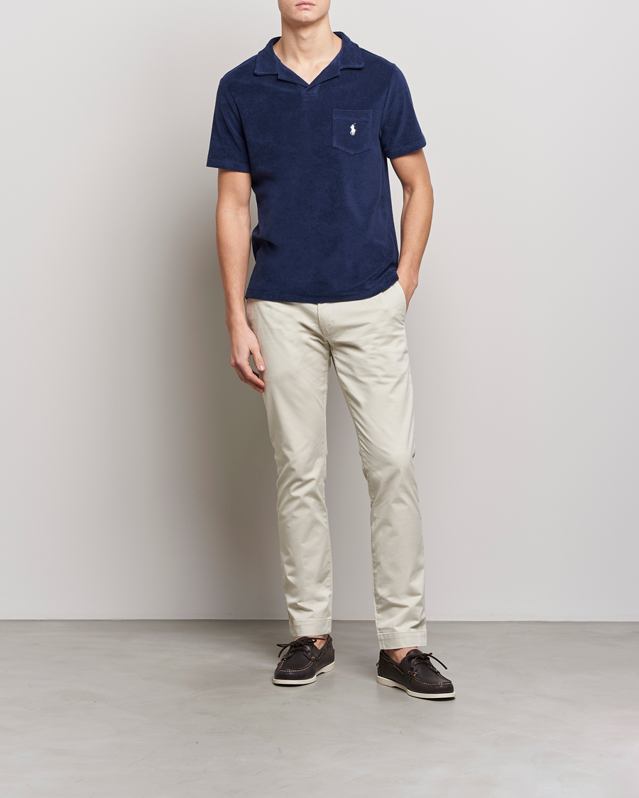 Heren | Polo's | Polo Ralph Lauren | Cotton Terry Open Collar Polo Newport Navy