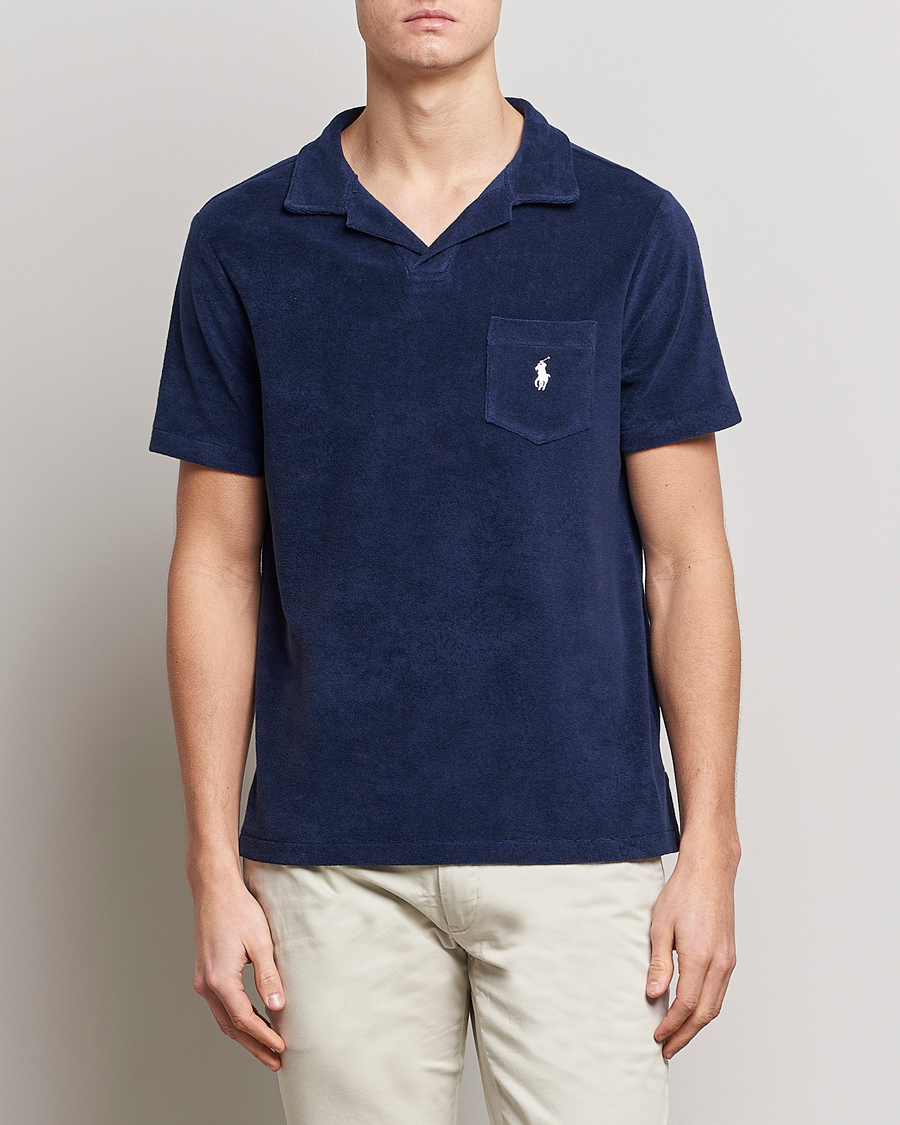 Herr |  | Polo Ralph Lauren | Cotton Terry Open Collar Polo Newport Navy