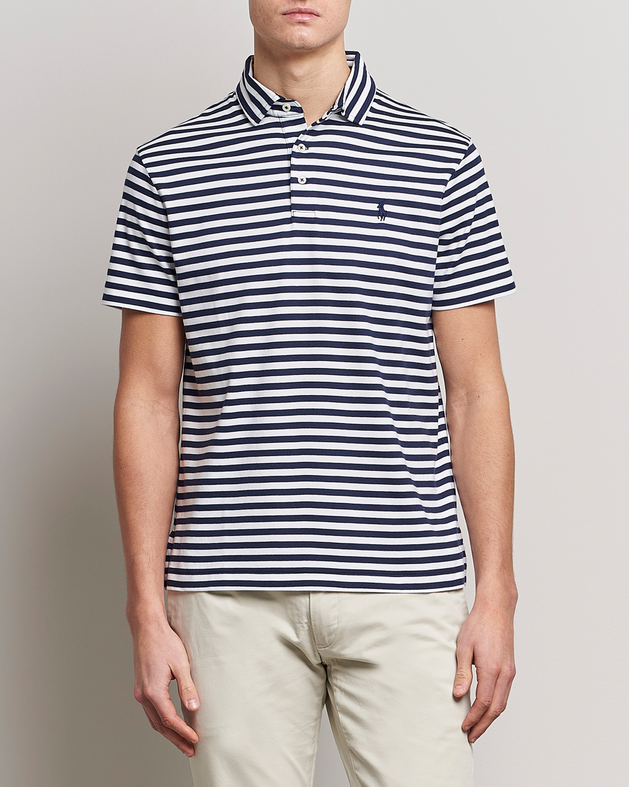 Heren | Polo's | Polo Ralph Lauren | Pima Cotton Striped Polo Navy/White