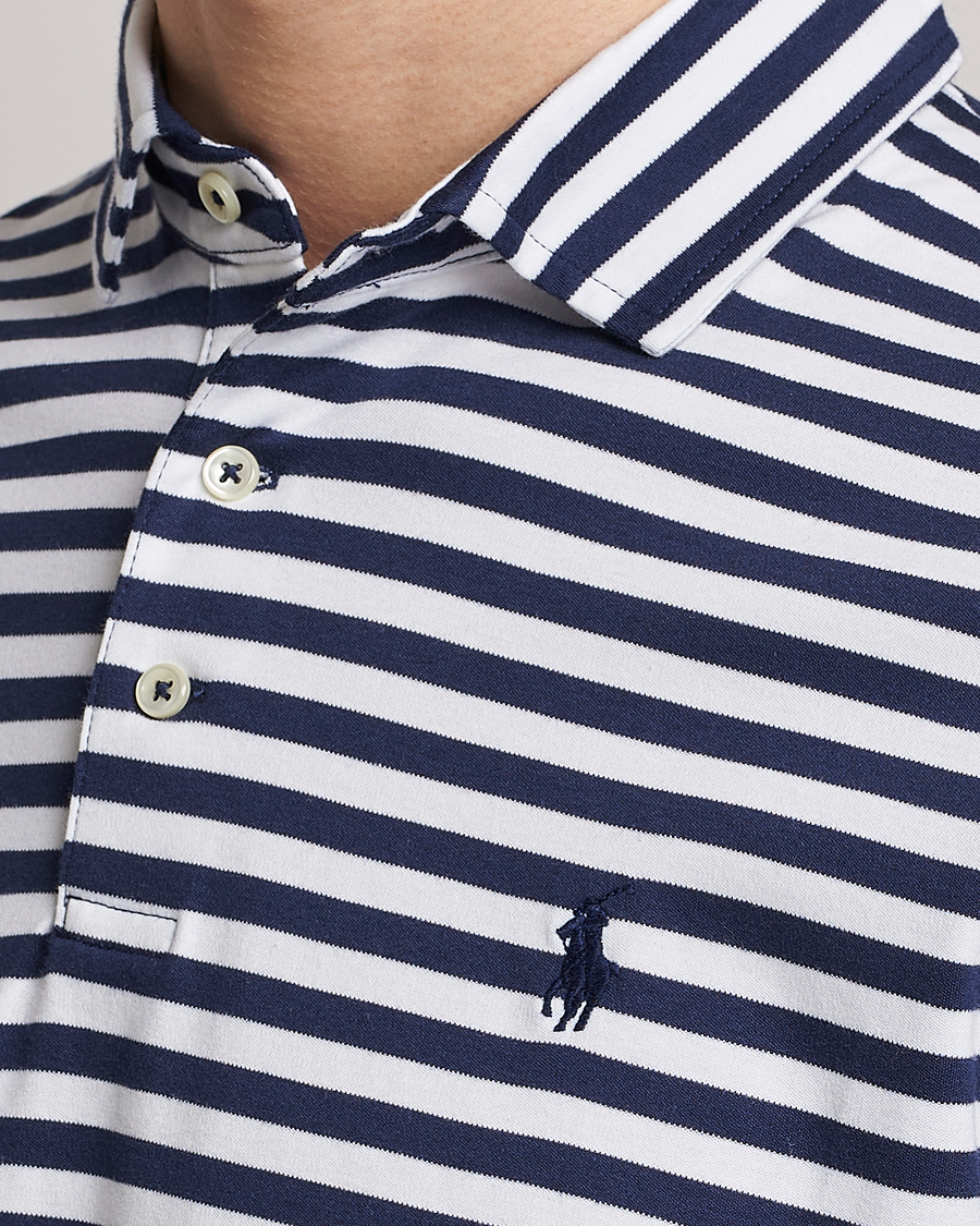 Heren | Polo's | Polo Ralph Lauren | Pima Cotton Striped Polo Navy/White
