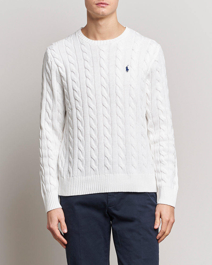 Heren | Truien | Polo Ralph Lauren | Cotton Cable Pullover White