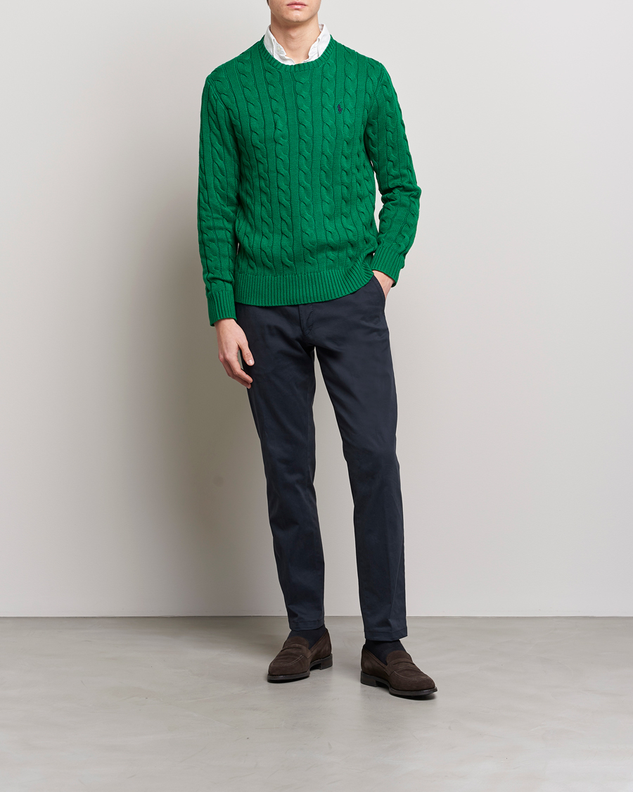 Heren | Truien | Polo Ralph Lauren | Cotton Cable Pullover Athletic Green