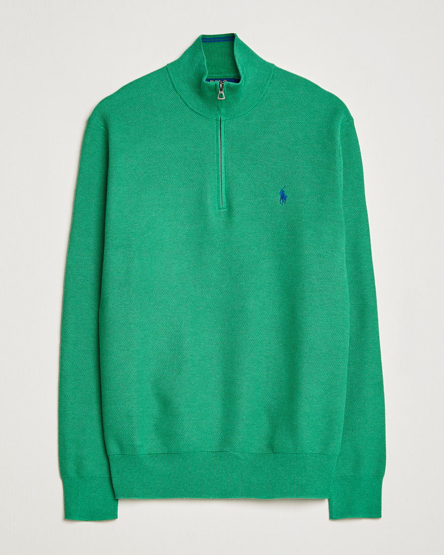 Heren | Truien | Polo Ralph Lauren | Textured Half-Zip Optic Green Heather