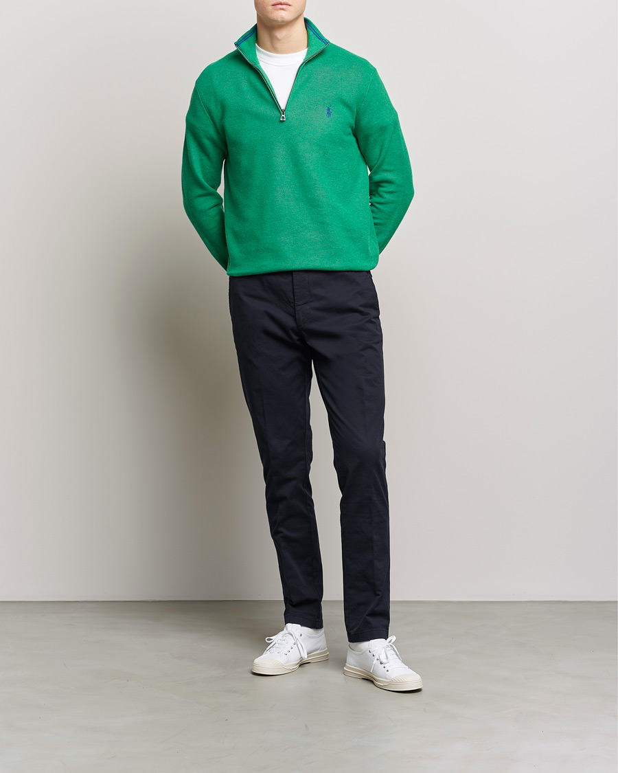 Heren | Truien | Polo Ralph Lauren | Textured Half-Zip Optic Green Heather