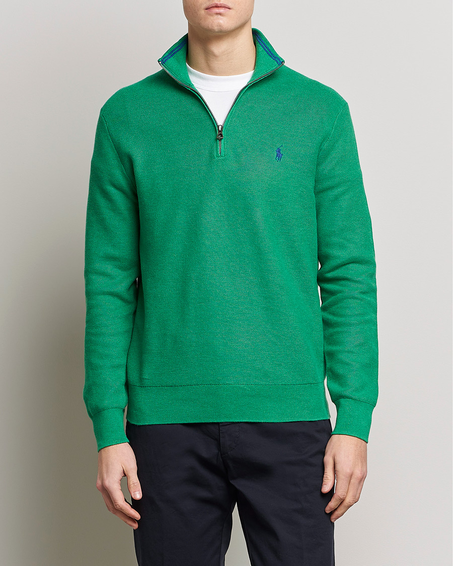 Heren | Truien | Polo Ralph Lauren | Textured Half-Zip Optic Green Heather