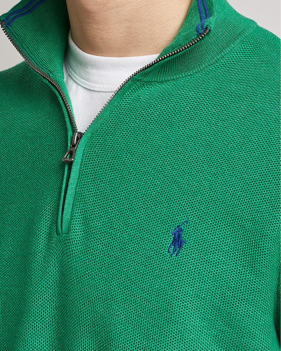 Heren | Truien | Polo Ralph Lauren | Textured Half-Zip Optic Green Heather