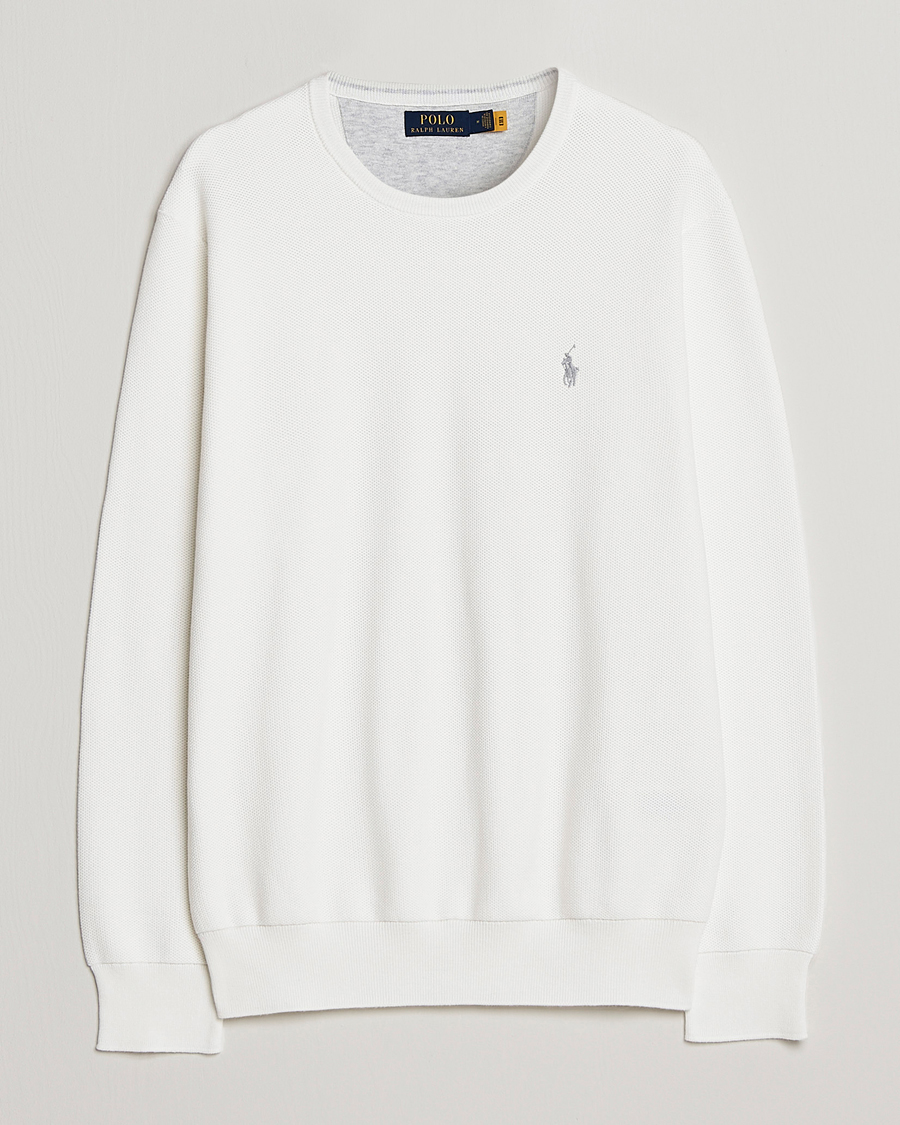 Heren | Truien | Polo Ralph Lauren | Textured Crew Neck Sweater Deckwash White