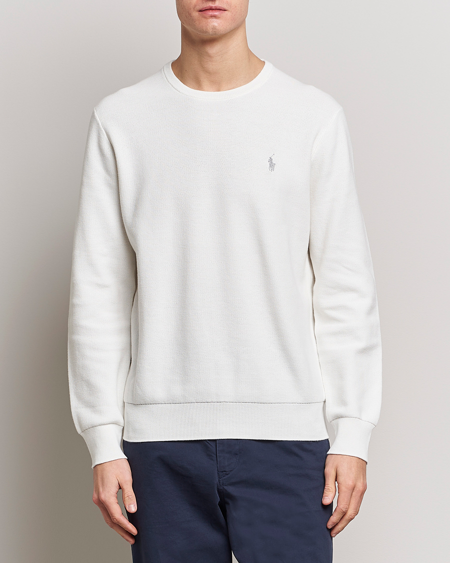 Heren | Truien | Polo Ralph Lauren | Textured Crew Neck Sweater Deckwash White