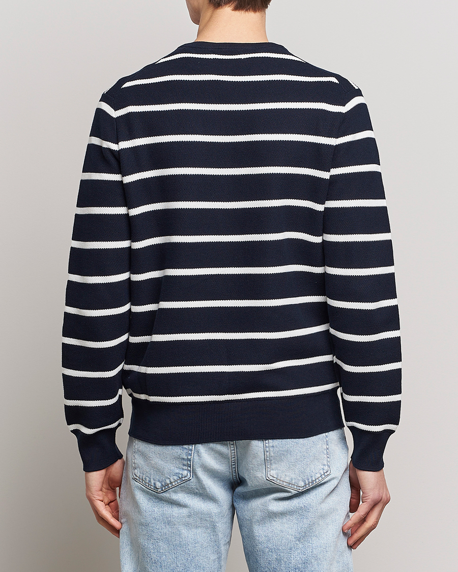 Heren | Truien | Polo Ralph Lauren | Textured Striped Crew Neck Sweater Navy/White