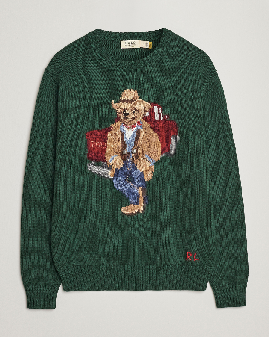 Heren | Truien | Polo Ralph Lauren | Knitted Crew Neck Bear Sweater New Forest Heather