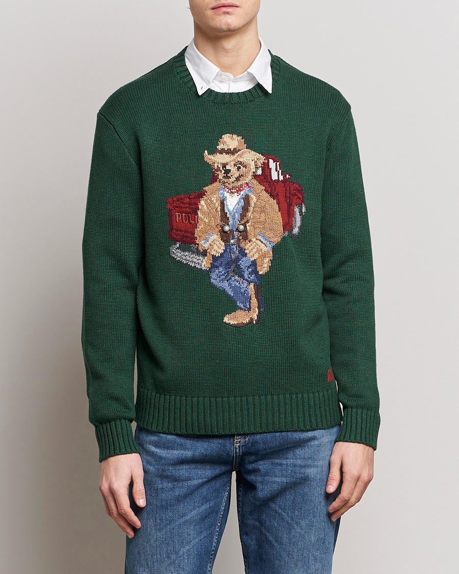 Heren | Truien | Polo Ralph Lauren | Knitted Crew Neck Bear Sweater New Forest Heather