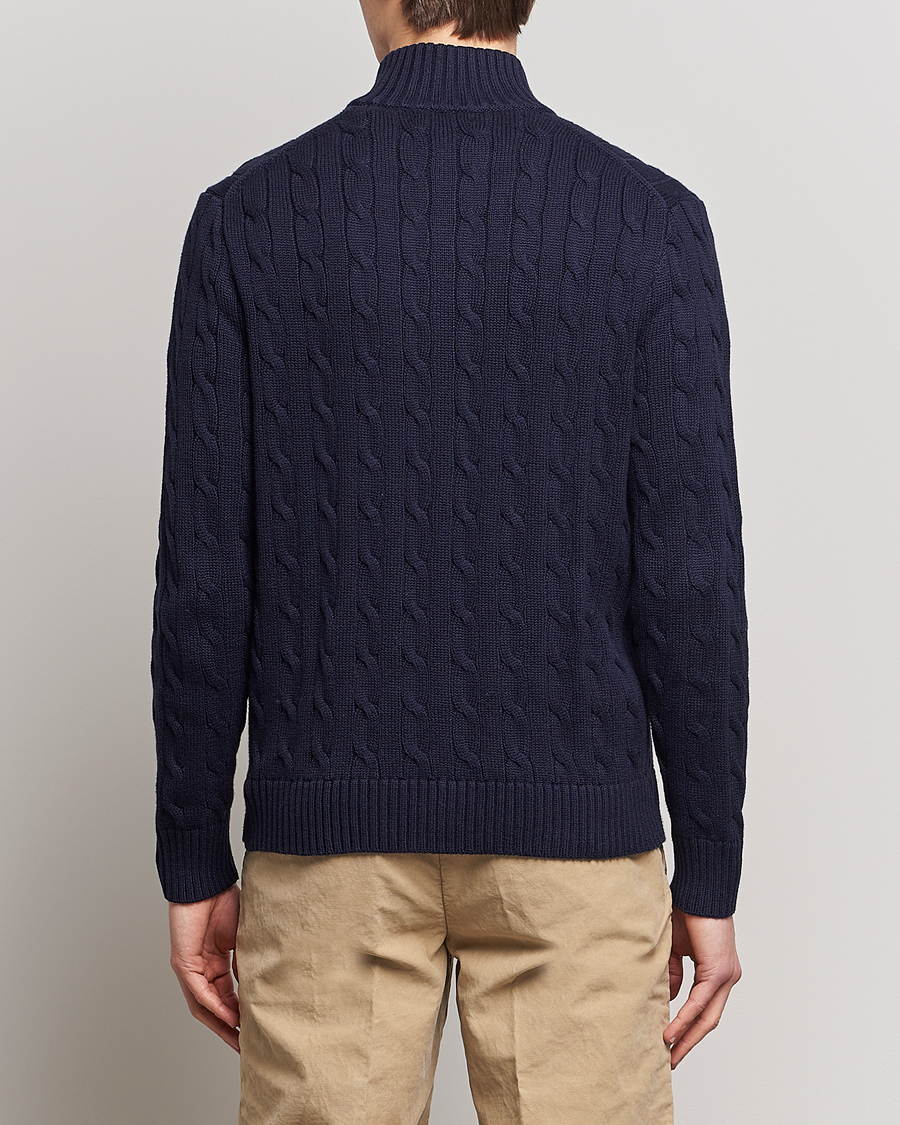 Heren | Truien | Polo Ralph Lauren | Cable Knitted Full-Zip Hunter Navy