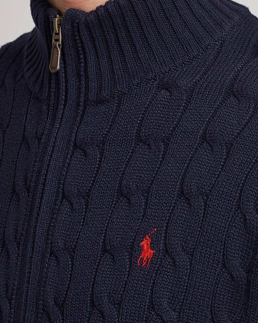 Heren | Truien | Polo Ralph Lauren | Cable Knitted Full-Zip Hunter Navy