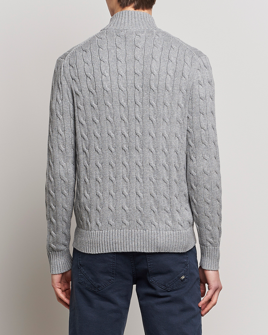 Heren | Truien | Polo Ralph Lauren | Cotton Cable Full Zip Fawn Grey Heather