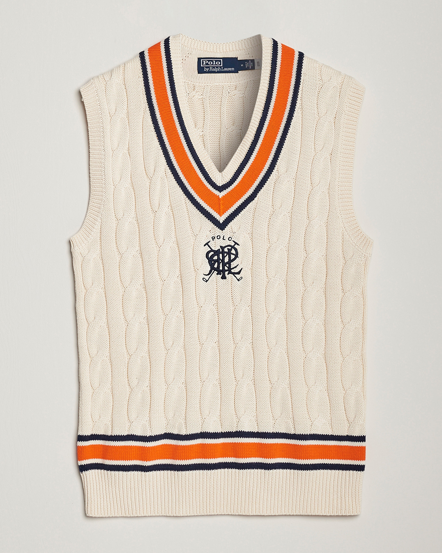 Heren | Truien | Polo Ralph Lauren | Cricket V-Neck Knitted Vest Cream Multi