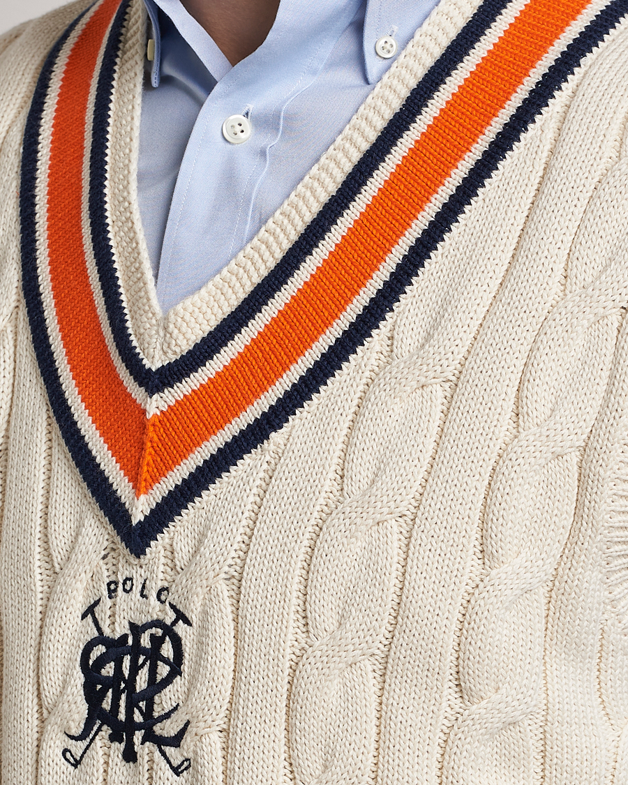 Heren | Truien | Polo Ralph Lauren | Cricket V-Neck Knitted Vest Cream Multi
