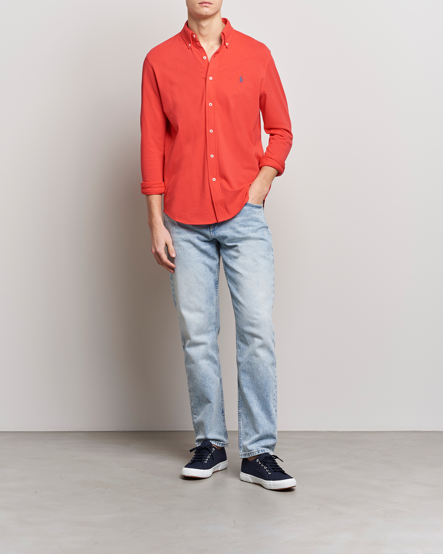Heren | Overhemden | Polo Ralph Lauren | Featherweight Mesh Shirt Red Reef