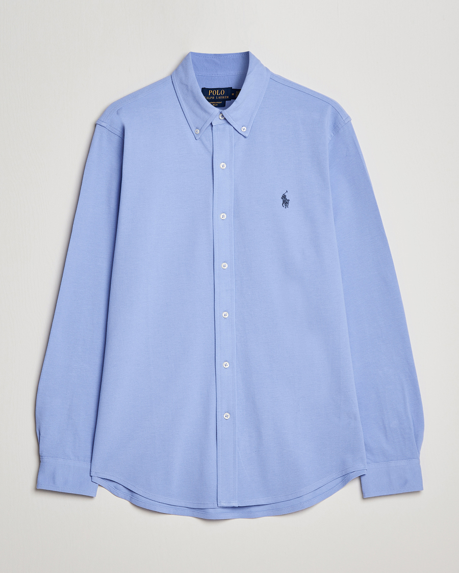 Heren | Overhemden | Polo Ralph Lauren | Slim Fit Featherweight Mesh Shirt Lafayette Blue