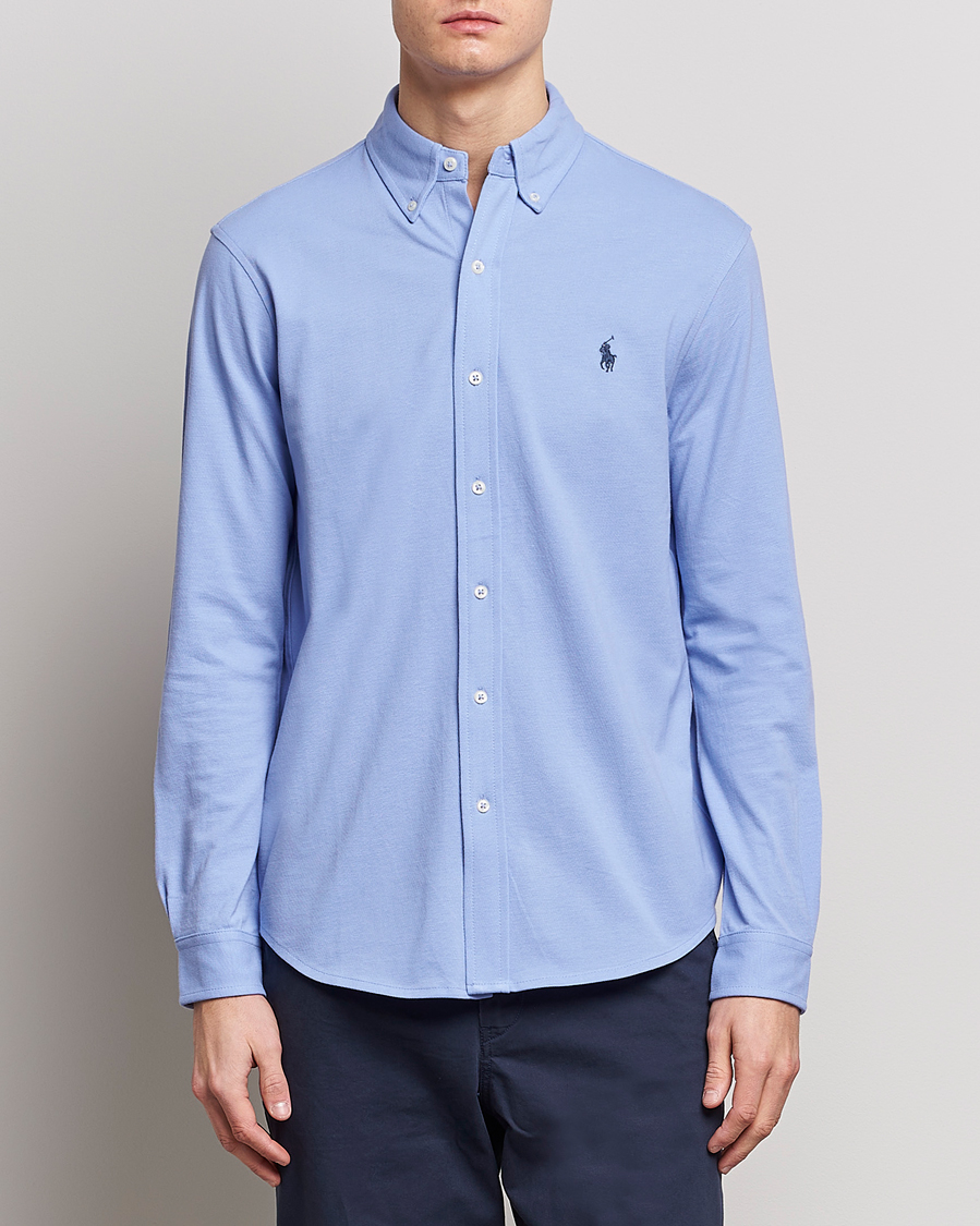 Heren | Overhemden | Polo Ralph Lauren | Slim Fit Featherweight Mesh Shirt Lafayette Blue
