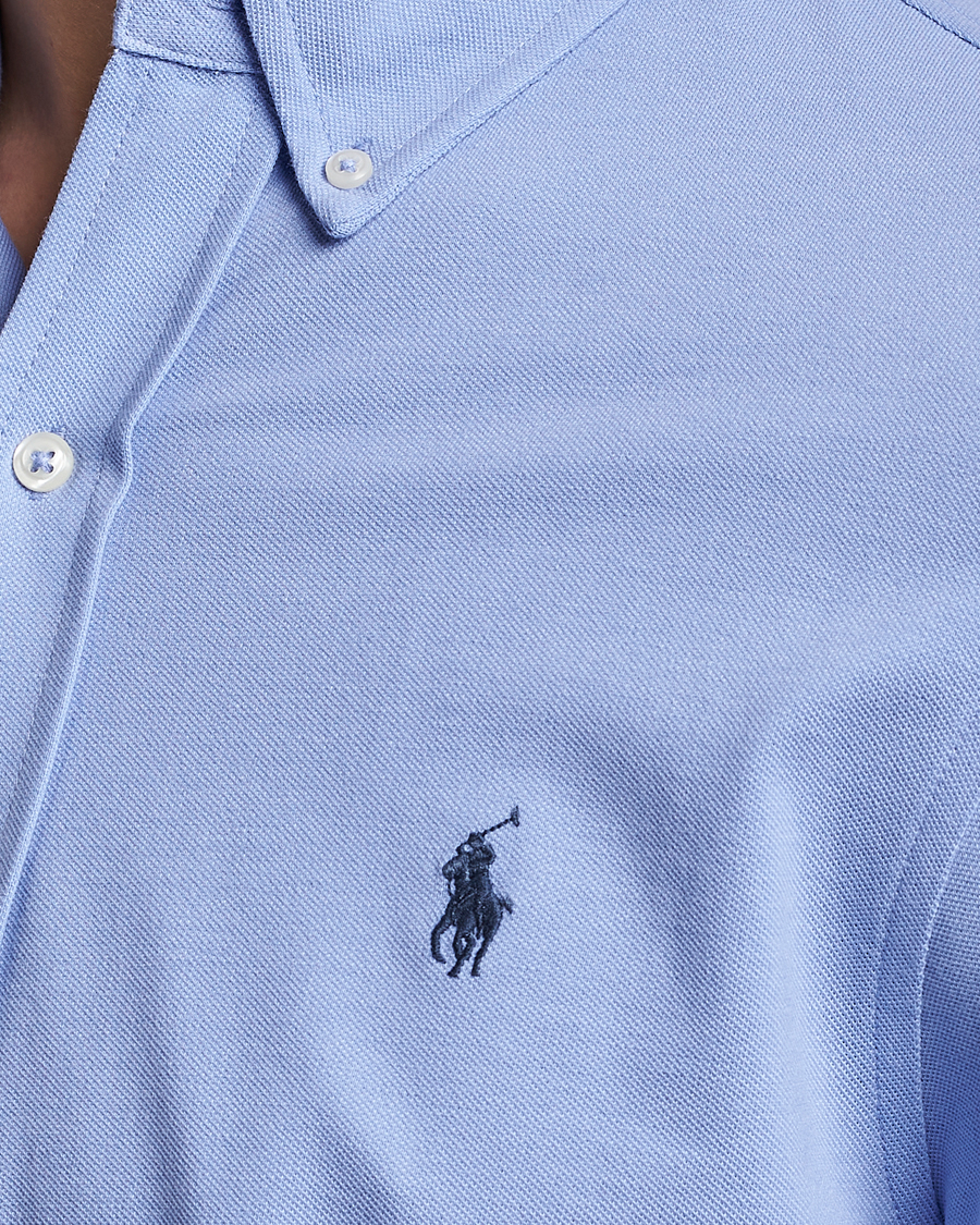 Heren | Overhemden | Polo Ralph Lauren | Slim Fit Featherweight Mesh Shirt Lafayette Blue
