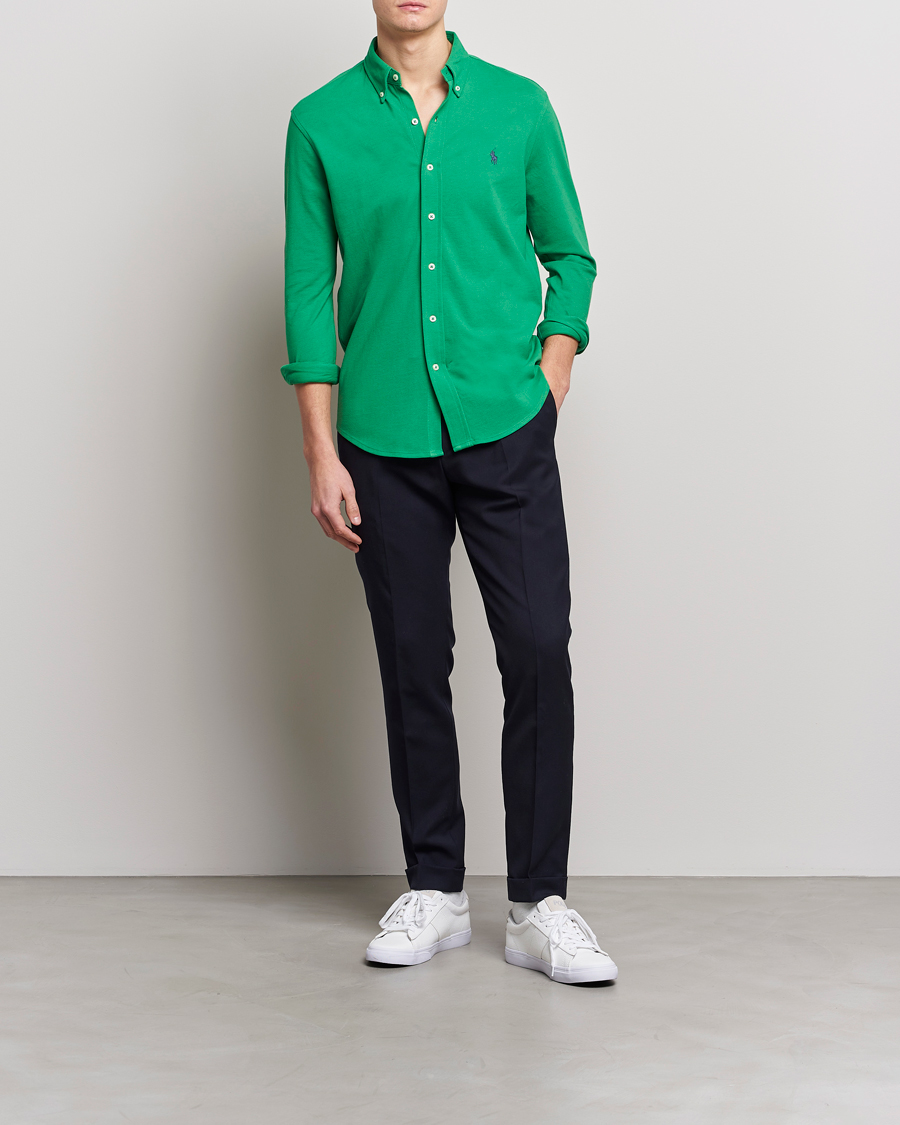 Heren | Overhemden | Polo Ralph Lauren | Featherweight Mesh Shirt Optic Green