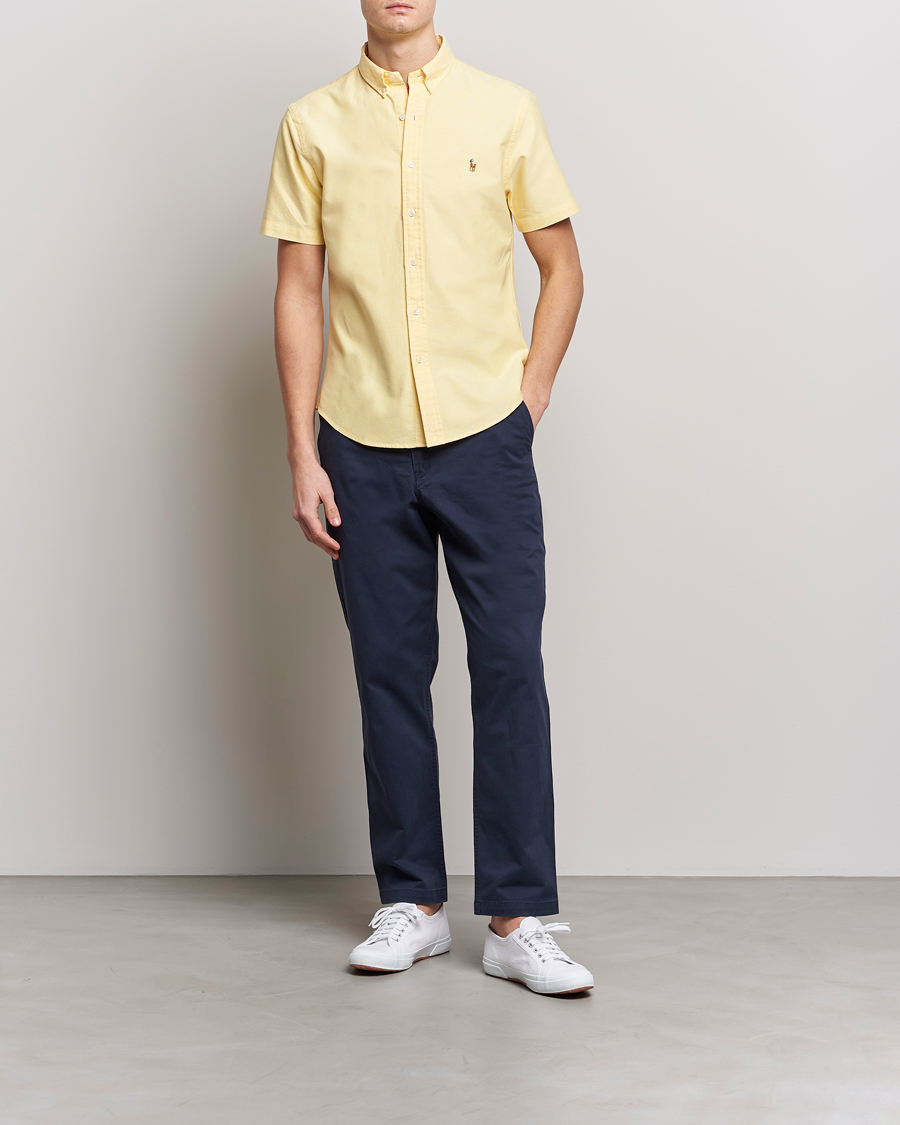 Heren | Overhemden | Polo Ralph Lauren | Slim Fit Oxford Short Sleeve Shirt Yellow