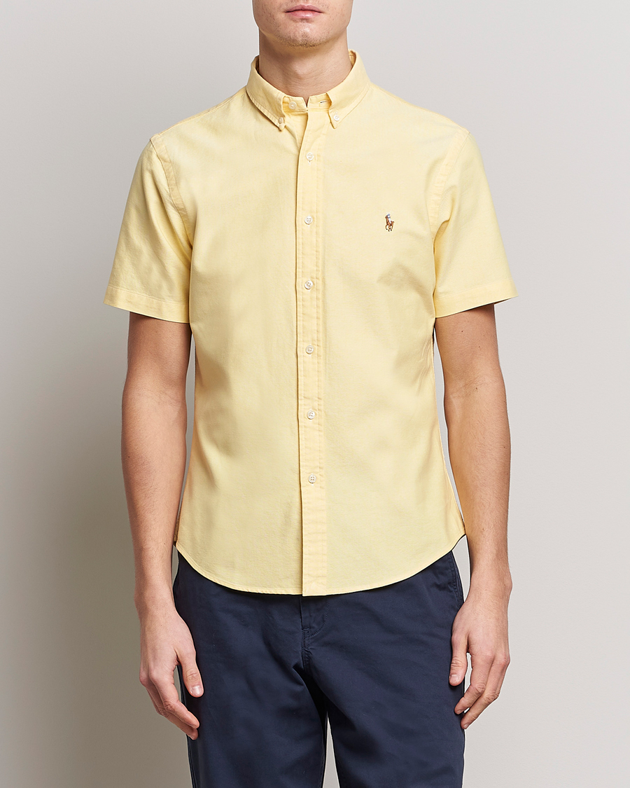 Heren | Overhemden | Polo Ralph Lauren | Slim Fit Oxford Short Sleeve Shirt Yellow