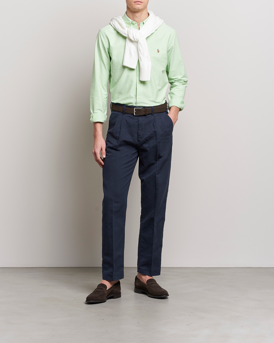 Heren | Overhemden | Polo Ralph Lauren | Custom Fit Oxford Button Down Shirt Oasis Green