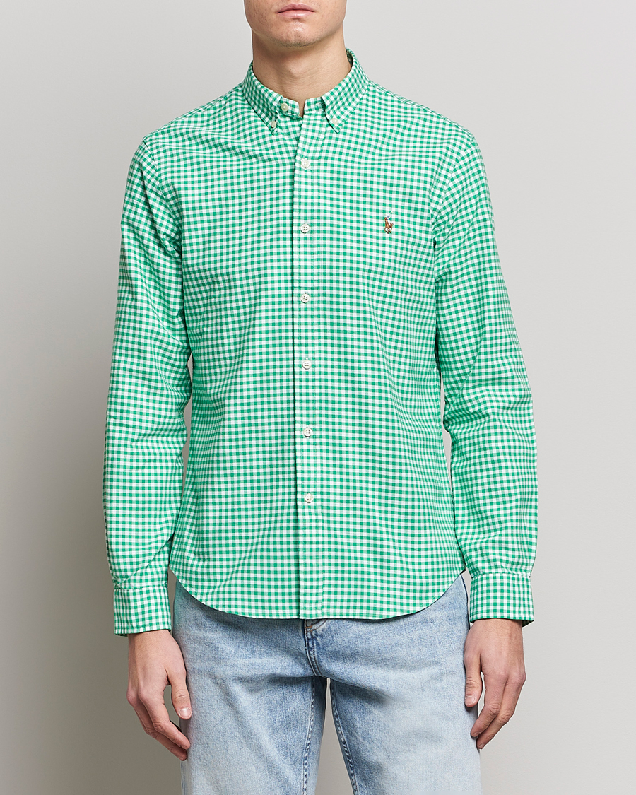 Heren | Overhemden | Polo Ralph Lauren | Slim Fit Oxford Checked Shirt Emerald/White