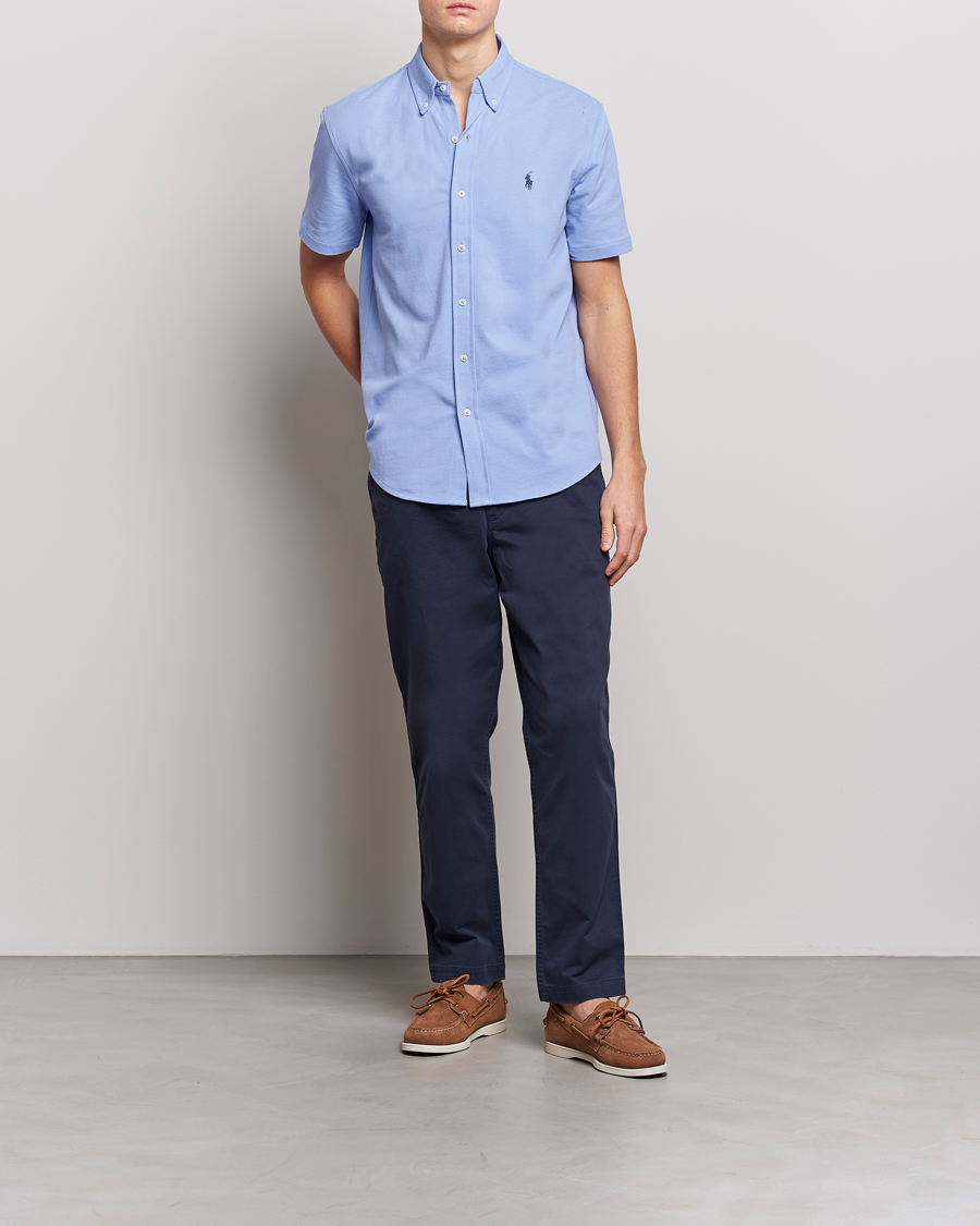 Heren | Overhemden | Polo Ralph Lauren | Featherweight Mesh Short Sleeve Shirt Lafayette Blue