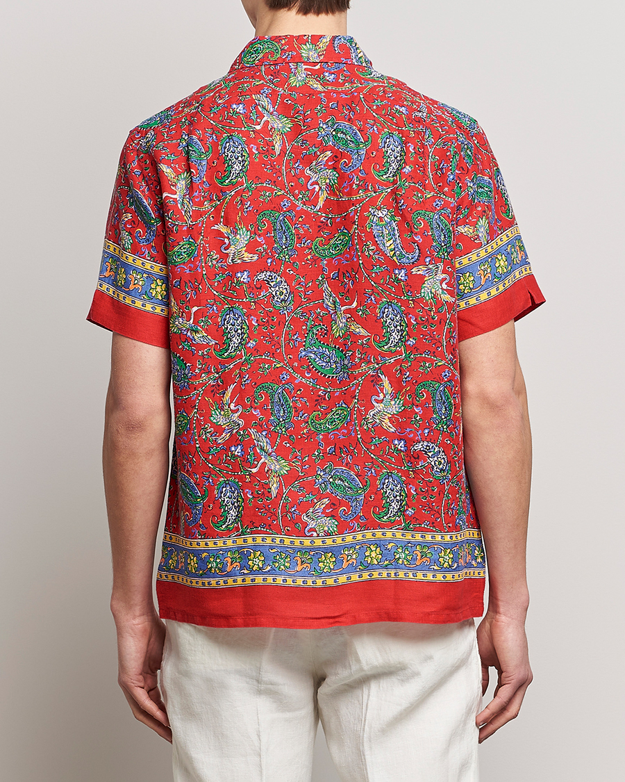 Heren | Overhemden | Polo Ralph Lauren | Linen Printed Camp Collar Shirt Red Multi