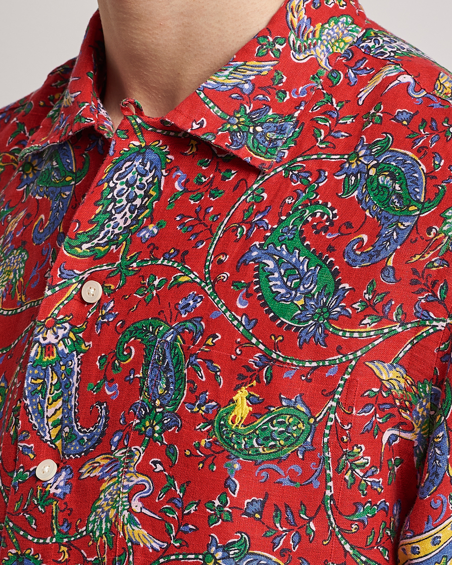 Heren | Overhemden | Polo Ralph Lauren | Linen Printed Camp Collar Shirt Red Multi