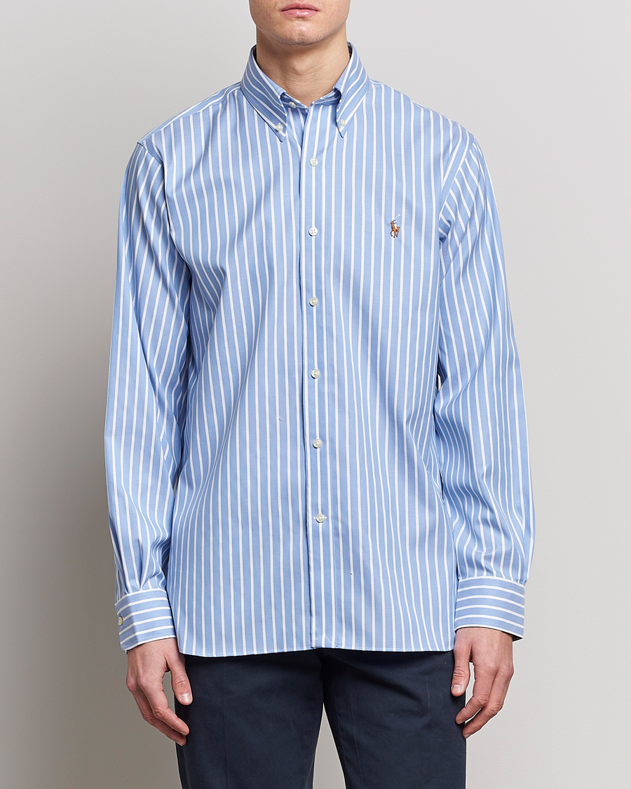 Heren | Overhemden | Polo Ralph Lauren | Custom Fit Striped Dress Shirt Blue/White