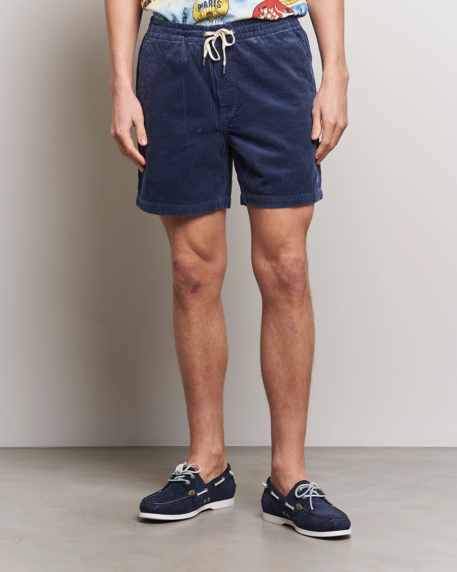 Heren | Trekkoord shorts | Polo Ralph Lauren | Prepster Corduroy Drawstring Shorts Boston Navy