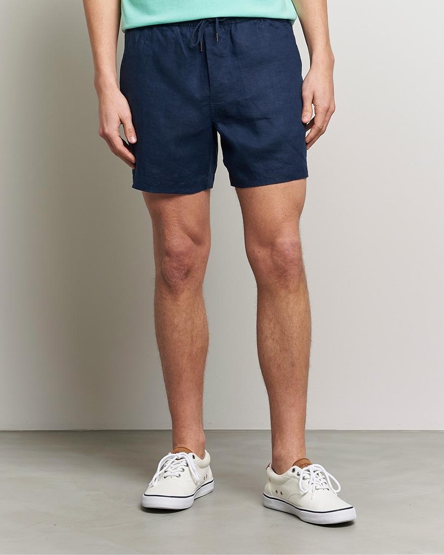 Heren | Only Polo | Polo Ralph Lauren | Prepster Linen Drawstring Shorts Newport Navy